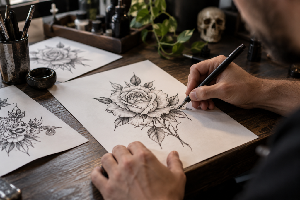 Tattoo Linework: How Visual Structure Shapes the Design